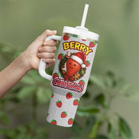 Berry ChristmasYall Christmas Tumbler With Handle Xmas Holiday Patterns - Wonder Print Shop