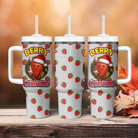 Berry ChristmasYall Christmas Tumbler With Handle Xmas Holiday Patterns - Wonder Print Shop
