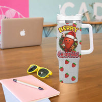 Berry ChristmasYall Christmas Tumbler With Handle Xmas Holiday Patterns - Wonder Print Shop