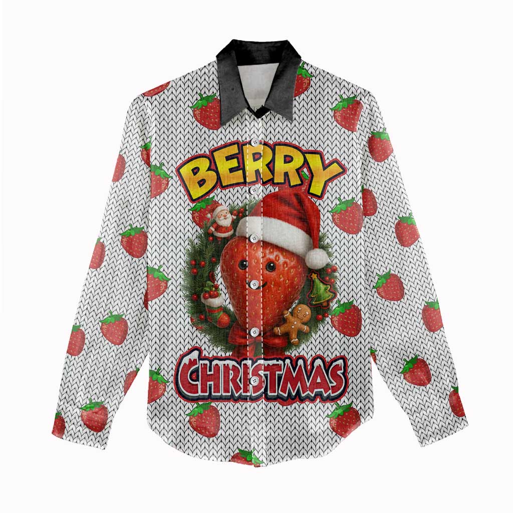 Berry ChristmasYall Christmas Women Casual Shirt Xmas Holiday Patterns - Wonder Print Shop