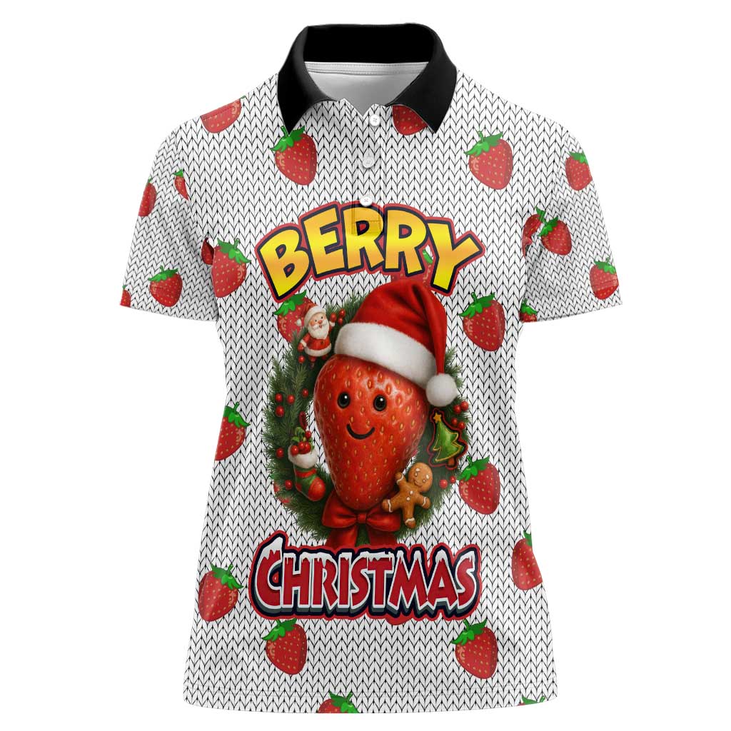 Berry ChristmasYall Christmas Women Polo Shirt Xmas Holiday Patterns - Wonder Print Shop