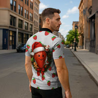 Berry ChristmasYall Christmas Zipper Polo Shirt Xmas Holiday Patterns - Wonder Print Shop