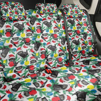 Black Cat Christmas Christmas Back Car Seat Cover Xmas Holiday Patterns - Wonder Print Shop