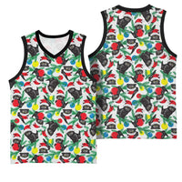 Black Cat Christmas Christmas Basketball Jersey Xmas Holiday Patterns - Wonder Print Shop