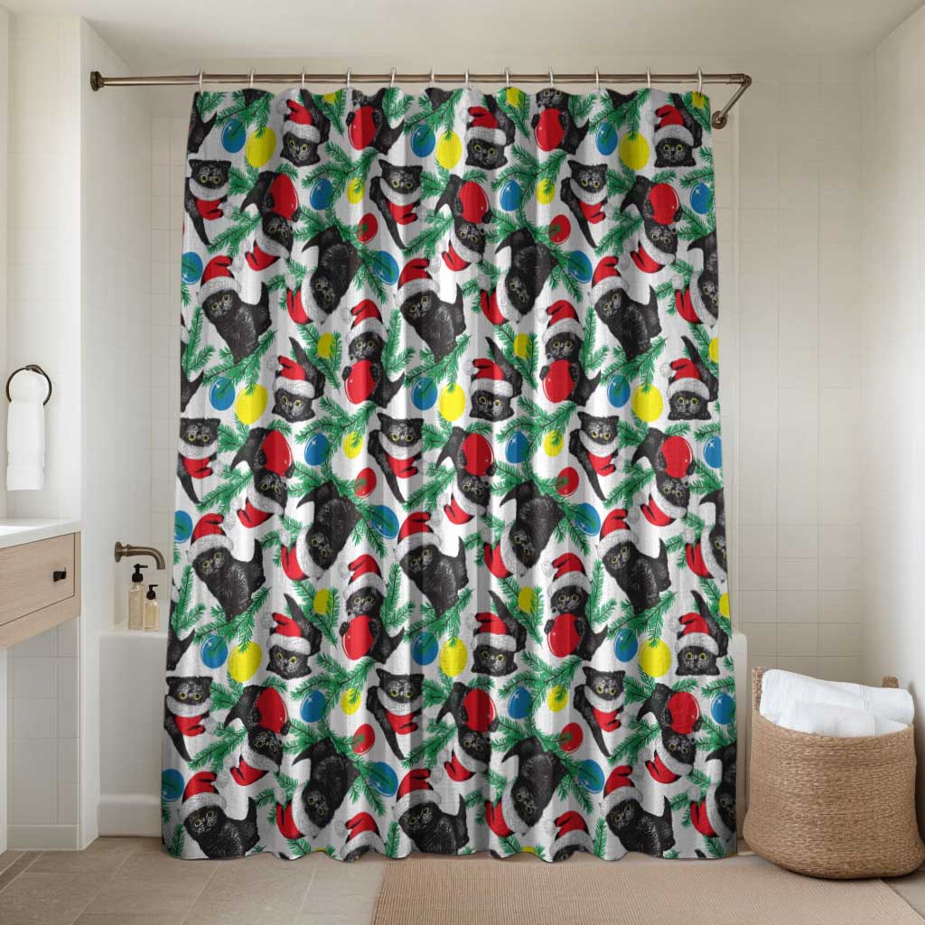 Black Cat Christmas Christmas Bathroom Set Xmas Holiday Patterns - Wonder Print Shop
