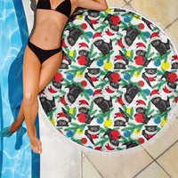 Black Cat Christmas Christmas Beach Blanket Xmas Holiday Patterns - Wonder Print Shop