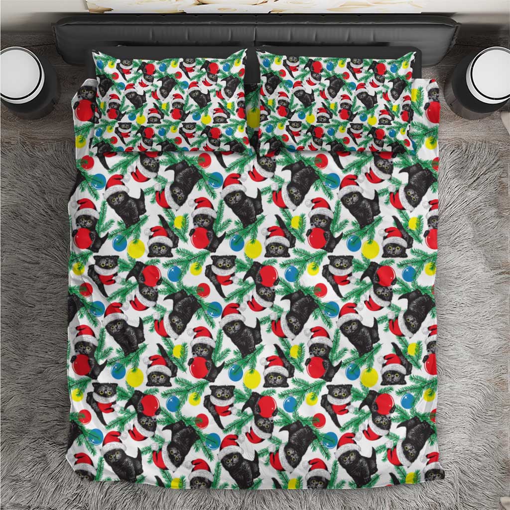 Black Cat Christmas Christmas Bedding Set Xmas Holiday Patterns - Wonder Print Shop