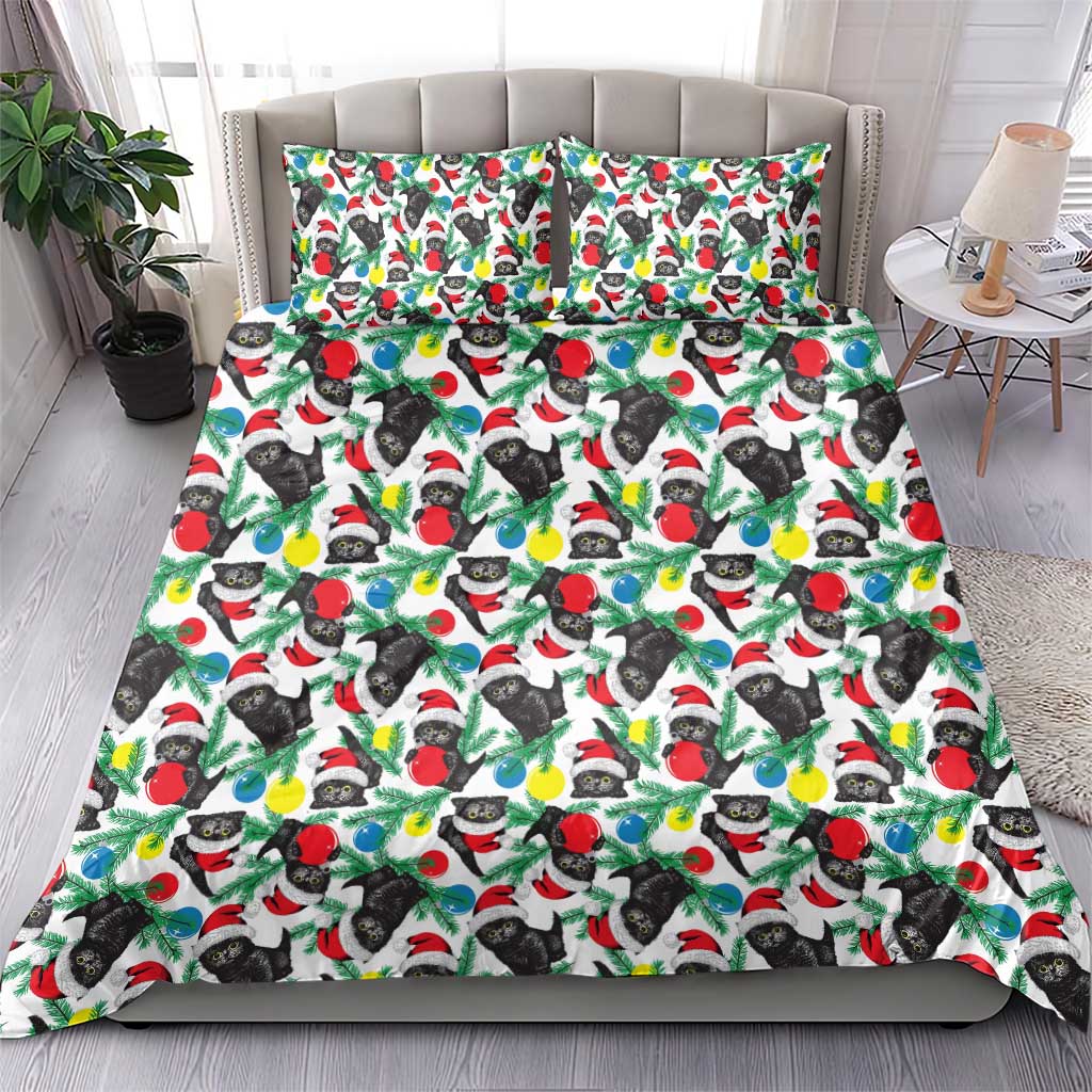 Black Cat Christmas Christmas Bedding Set Xmas Holiday Patterns - Wonder Print Shop
