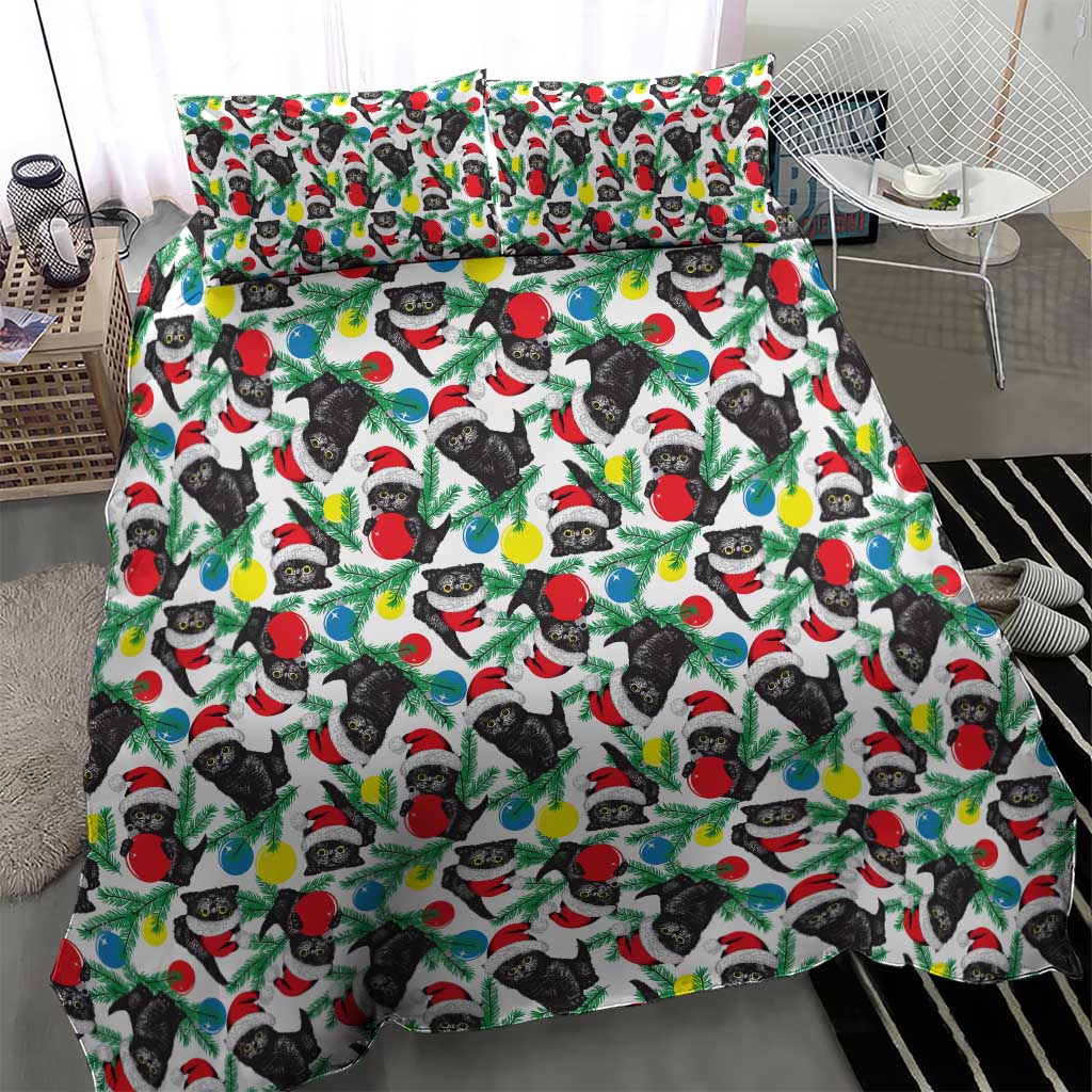 Black Cat Christmas Christmas Bedding Set Xmas Holiday Patterns - Wonder Print Shop