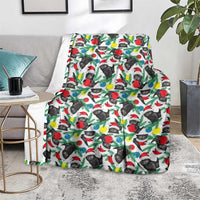 Black Cat Christmas Christmas Blanket Xmas Holiday Patterns - Wonder Print Shop