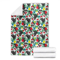 Black Cat Christmas Christmas Blanket Xmas Holiday Patterns - Wonder Print Shop