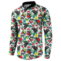 Black Cat Christmas Christmas Button Sweatshirt Xmas Holiday Patterns - Wonder Print Shop
