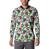 Black Cat Christmas Christmas Button Sweatshirt Xmas Holiday Patterns - Wonder Print Shop