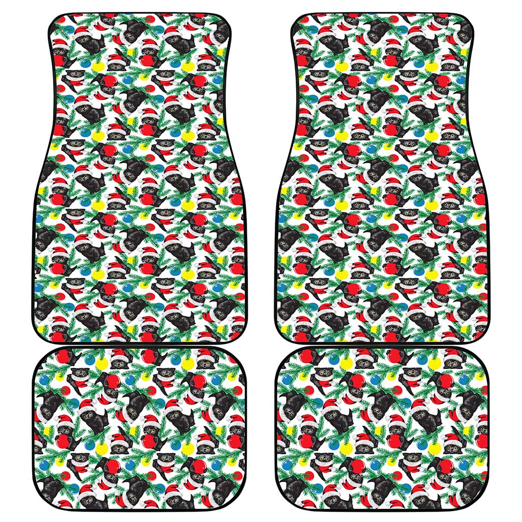 Black Cat Christmas Christmas Car Mats Xmas Holiday Patterns - Wonder Print Shop