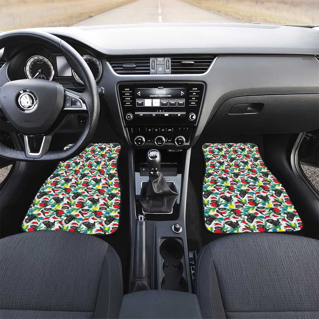 Black Cat Christmas Christmas Car Mats Xmas Holiday Patterns - Wonder Print Shop