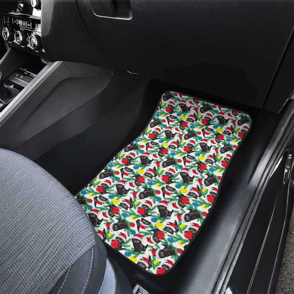 Black Cat Christmas Christmas Car Mats Xmas Holiday Patterns - Wonder Print Shop