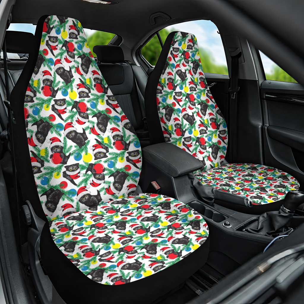 Black Cat Christmas Christmas Car Seat Cover Xmas Holiday Patterns - Wonder Print Shop