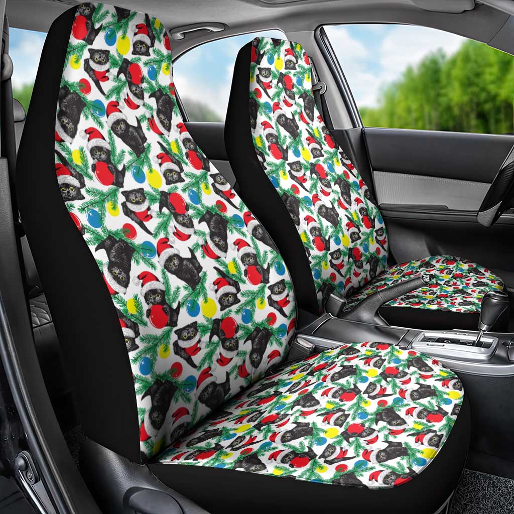 Black Cat Christmas Christmas Car Seat Cover Xmas Holiday Patterns - Wonder Print Shop