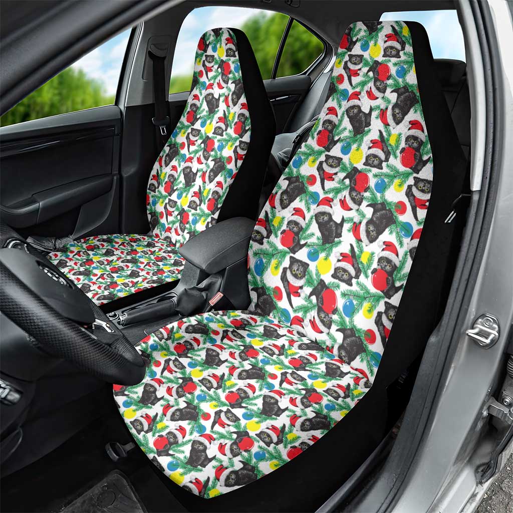 Black Cat Christmas Christmas Car Seat Cover Xmas Holiday Patterns - Wonder Print Shop