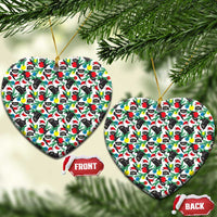 Black Cat Christmas Ceramic Ornament Xmas Holiday Patterns - Wonder Print Shop