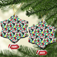 Black Cat Christmas Ceramic Ornament Xmas Holiday Patterns - Wonder Print Shop