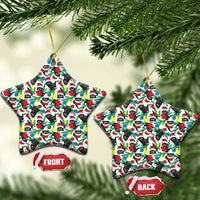 Black Cat Christmas Ceramic Ornament Xmas Holiday Patterns - Wonder Print Shop