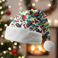 Black Cat Christmas Christmas Santa Hat Xmas Holiday Patterns - Wonder Print Shop