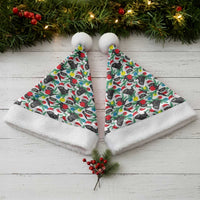 Black Cat Christmas Christmas Santa Hat Xmas Holiday Patterns - Wonder Print Shop