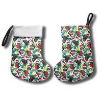 Black Cat Christmas Christmas Stocking Xmas Holiday Patterns - Wonder Print Shop