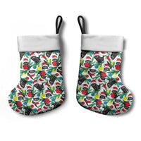 Black Cat Christmas Christmas Stocking Xmas Holiday Patterns - Wonder Print Shop