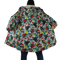Black Cat Christmas Christmas Cloak Xmas Holiday Patterns - Wonder Print Shop