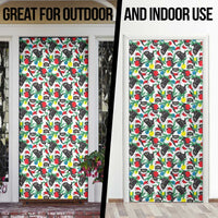 Black Cat Christmas Christmas Door Cover Xmas Holiday Patterns - Wonder Print Shop