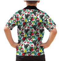 Black Cat Christmas Christmas Family Matching Mermaid Dress and Hawaiian Shirt Xmas Holiday Patterns - Wonder Print Shop