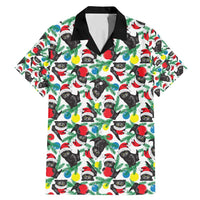 Black Cat Christmas Christmas Family Matching Mermaid Dress and Hawaiian Shirt Xmas Holiday Patterns - Wonder Print Shop