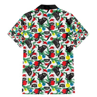 Black Cat Christmas Christmas Family Matching Mermaid Dress and Hawaiian Shirt Xmas Holiday Patterns - Wonder Print Shop