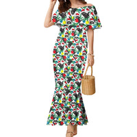 Black Cat Christmas Christmas Family Matching Mermaid Dress and Hawaiian Shirt Xmas Holiday Patterns - Wonder Print Shop