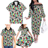 Black Cat Christmas Christmas Family Matching Off The Shoulder Long Sleeve Dress and Hawaiian Shirt Xmas Holiday Patterns - Wonder Print Shop