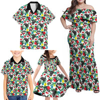 Black Cat Christmas Christmas Family Matching Off Shoulder Maxi Dress and Hawaiian Shirt Xmas Holiday Patterns - Wonder Print Shop
