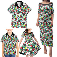 Black Cat Christmas Christmas Family Matching Puletasi and Hawaiian Shirt Xmas Holiday Patterns - Wonder Print Shop