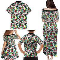Black Cat Christmas Christmas Family Matching Puletasi and Hawaiian Shirt Xmas Holiday Patterns - Wonder Print Shop