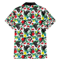 Black Cat Christmas Christmas Family Matching Short Sleeve Bodycon Dress and Hawaiian Shirt Xmas Holiday Patterns - Wonder Print Shop