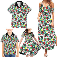 Black Cat Christmas Christmas Family Matching Summer Maxi Dress and Hawaiian Shirt Xmas Holiday Patterns - Wonder Print Shop