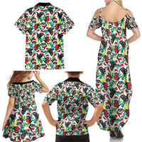 Black Cat Christmas Christmas Family Matching Summer Maxi Dress and Hawaiian Shirt Xmas Holiday Patterns - Wonder Print Shop