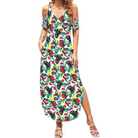 Black Cat Christmas Christmas Family Matching Summer Maxi Dress and Hawaiian Shirt Xmas Holiday Patterns - Wonder Print Shop