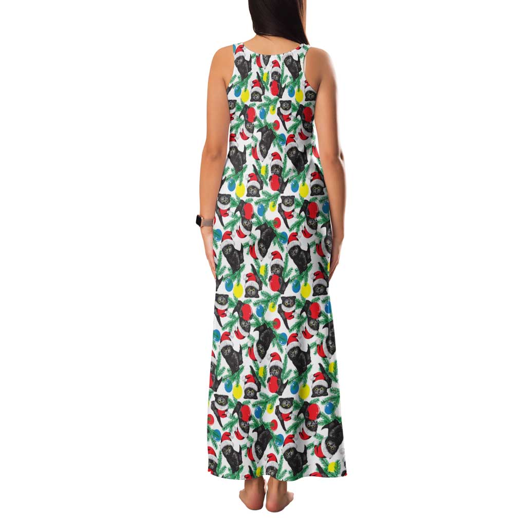 Black Cat Christmas Christmas Family Matching Tank Maxi Dress and Hawaiian Shirt Xmas Holiday Patterns - Wonder Print Shop
