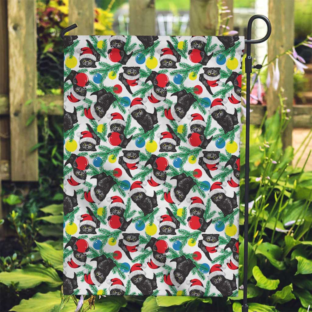 Black Cat Christmas Christmas Garden Flag Xmas Holiday Patterns - Wonder Print Shop