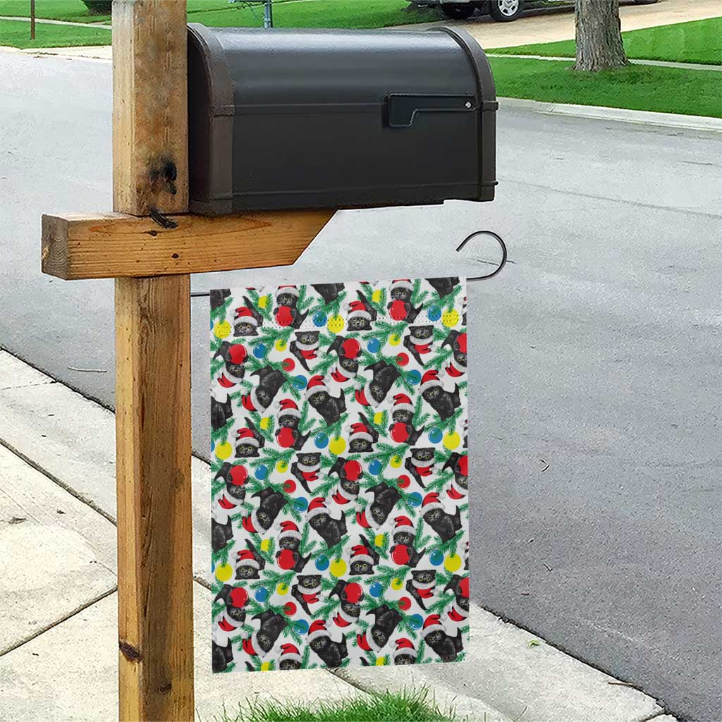 Black Cat Christmas Christmas Garden Flag Xmas Holiday Patterns - Wonder Print Shop
