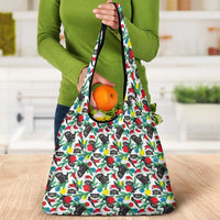 Black Cat Christmas Christmas Grocery Bag Xmas Holiday Patterns - Wonder Print Shop
