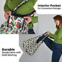 Black Cat Christmas Christmas Grocery Bag Xmas Holiday Patterns - Wonder Print Shop