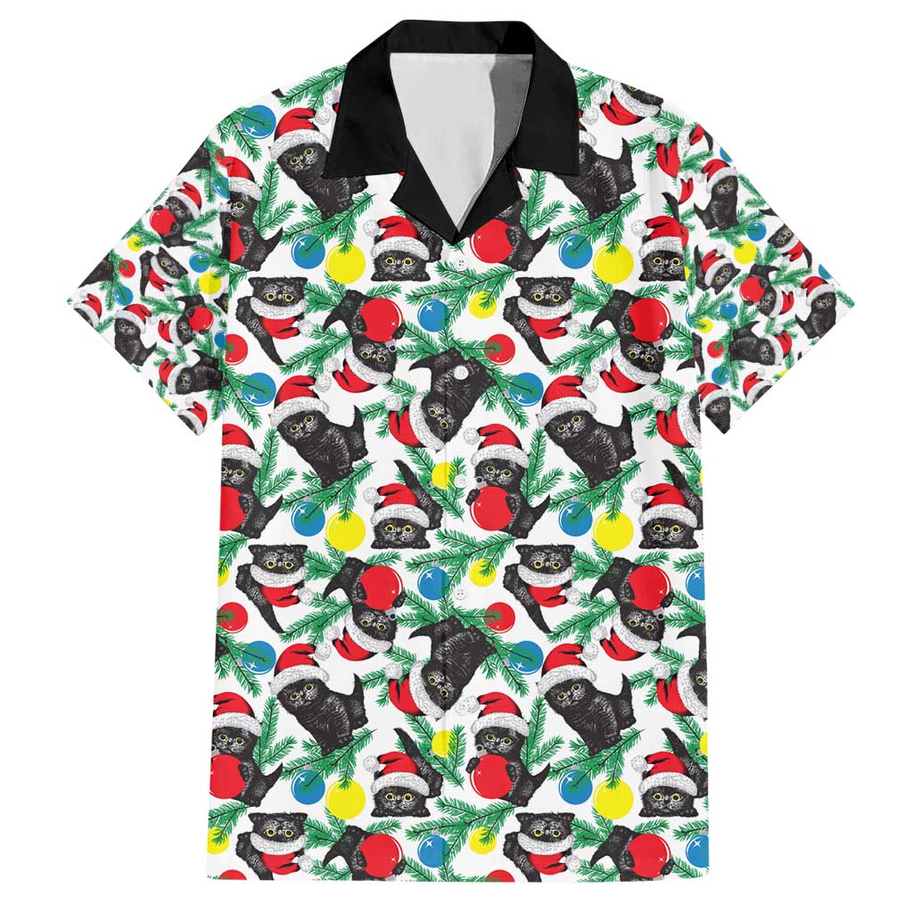 Black Cat Christmas Christmas Hawaiian Shirt Xmas Holiday Patterns - Wonder Print Shop